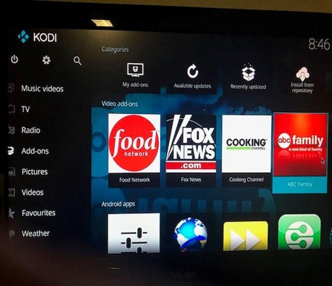 To view your add-ons after they have been installed, you must go back to the Kodi Home Page (you can hit the back button several times).