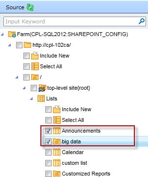 List Search Mode\ What to search SharePoint Search