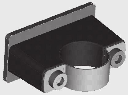 ZBM 3000 Clamp for wall-mounting - screw-type fitting -