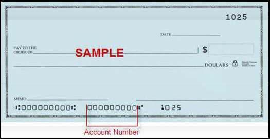 FIGURE 18 - EXAMPLE ACCOUNT NUMBER ON A CHECK Account Nickname Assign a name to this specific account for identity purposes. Address Enter the street address associated with this account.