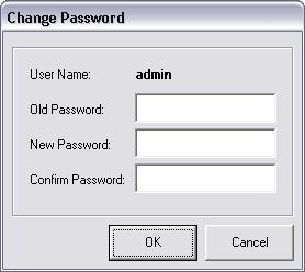 Select the desired Setup by highlighting the setup and press Okay to continue. CHANGE PASSWORD ADMINISTRATOR ACCOUNT This option allows the user to change the Administrator Account Password**.