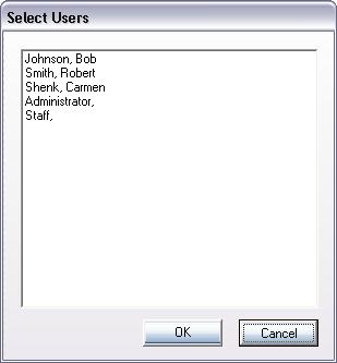 System Administration P.S Enterprise Manager User s Guide 6. Select to display a list of available users. 7. Highlight the desired user and press.