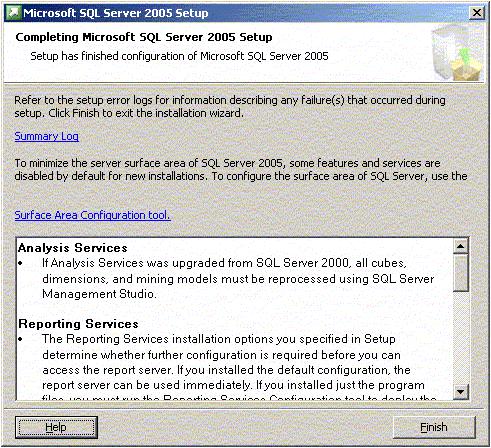 Installation Payment.Solution Enterprise Manager Review the displayed information, then click on Finish to close the installer.