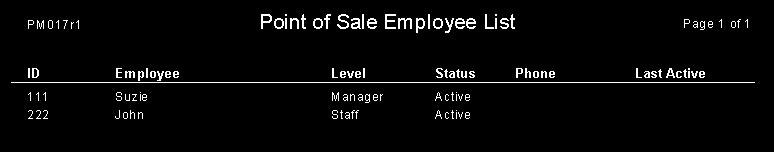 Once one is chosen from the list the employee s information is displayed in the User Detail section.