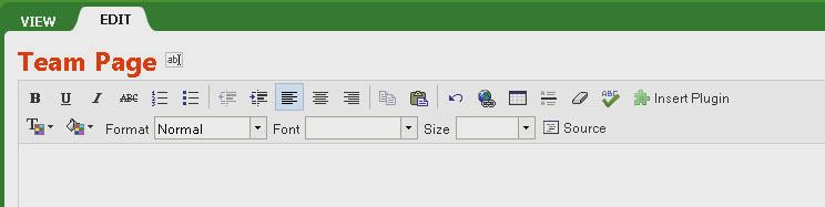 Using the HTML Editor The Edit page features tool bars at the top to help you format text, create hyperlinks, create tables,