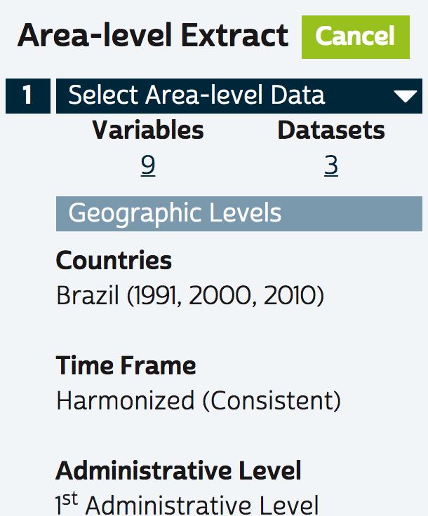 Step 11 Select time points for Raster variables MODIS data are available at annual time steps for 2001-2012. You must select which years to include in your extract.