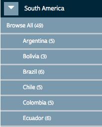 Step 5 Browse datasets for Brazil Click on South America in the Browse Datasets panel.