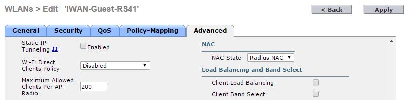 Step 14: Next to DHCP Addr. Assignment, select Required. Step 15: In the NAC section, in the NAC State list, choose Radius NAC.