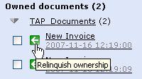 the DocType column to show that you are the owner. In Figure 2.4:, user pjohnson has taken ownership of the first two documents in the list.