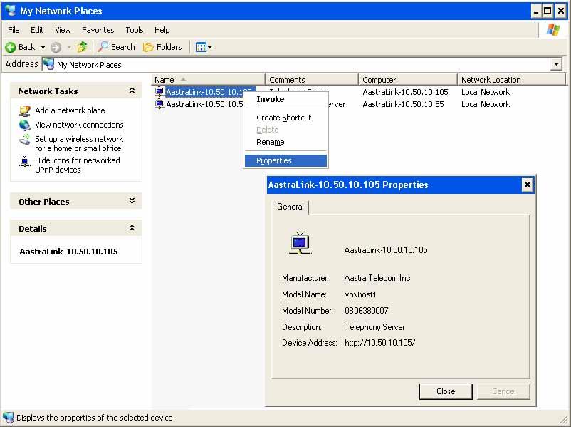 Operating Your Aastra IP Phone Using the Web UI Accessing the AastraLink