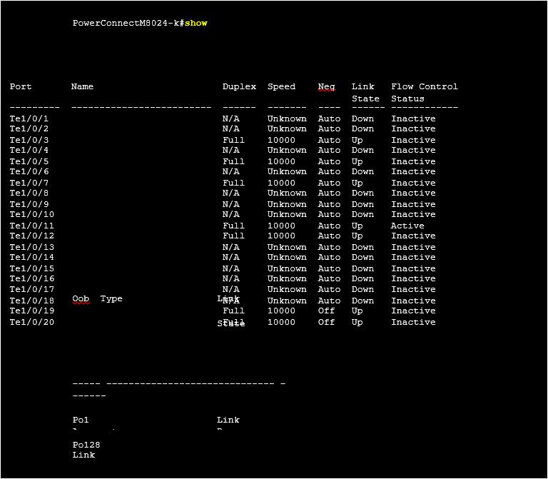 Show interface status results Use the SHOW SPANNING-TREE BLOCKEDPORTS command to check the status of ports that may be