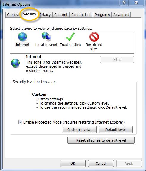 Click on Extras or Tools in the Internet Explorer, and afterwards click the Internet