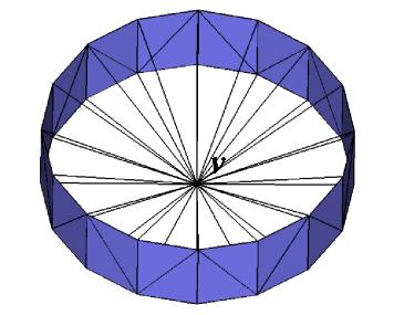 The solid pinched pie contains a non-manifold vertex v, and its link is not homoemorphic to the sphere or to the disk, as shown in Figure 2(