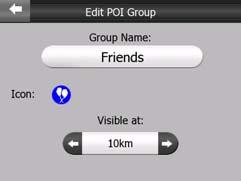 New: you can create a new My POI group by tapping this button.