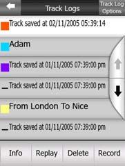 6 Manage Track Logs Using igo it is also possible to save the track logs of your journeys.
