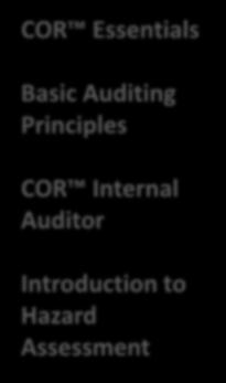 Steps to Certification Get Started Training Audit COR
