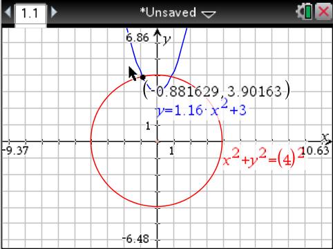 circle above.) 7. Menu, Analyze Graph, Intersection 8.