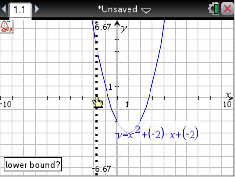 The graph of the parabola will appear. 5.
