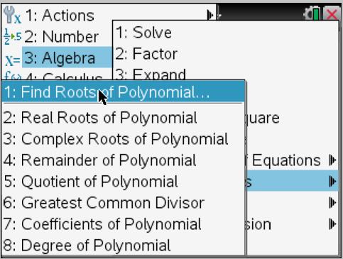 Menu, Algebra, Polynomial