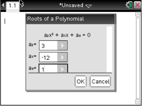 polynomial. Click OK. 5.