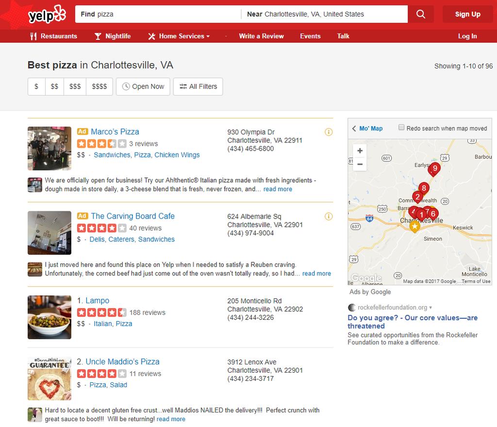 Discussion: is Yelp a search engine?