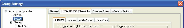 Example: Applying Event Recorder Defaults Changes made to the General, Overdue Times, and Wireless Group Settings apply immediately to the selected groups.