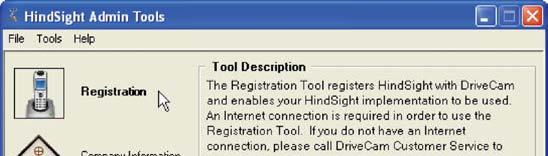 Electronic Registration If the computer upon which the Admin Tools has been installed has an active internet connection, click Register.