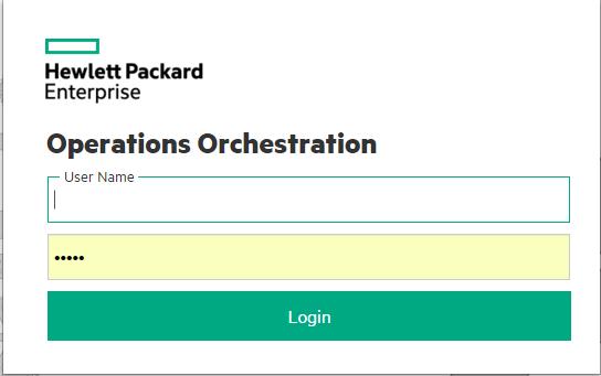 Logging into HPE OO If authentication has been set up for HPE OO, the Logon screen is shown when HPE OO is started. 1. Enter your user name and password.