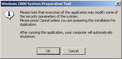 78 Chapter 2 Automating the Windows 2000 Installation FIGURE 2.36 The Windows 2000 System Preparation Tool dialog box 6. You will be prompted to turn off your computer. In Exercise 2.