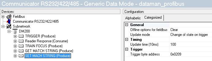 Figure 22 - Set match string transaction produce Add seven DWord Constant and configure them as shown in the tab below: