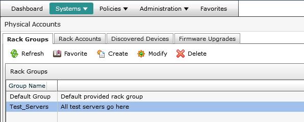 d. Once created, the group name should show up Adding a Rack Account 6.