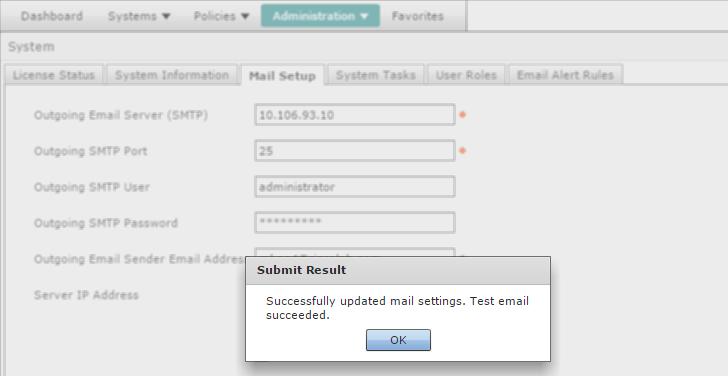 Navigate to Administration > Mail Setup b. Fill the details requested. c.