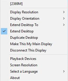 Display Utility After successful driver installation, the icon will appear in the taskbar by the system clock.
