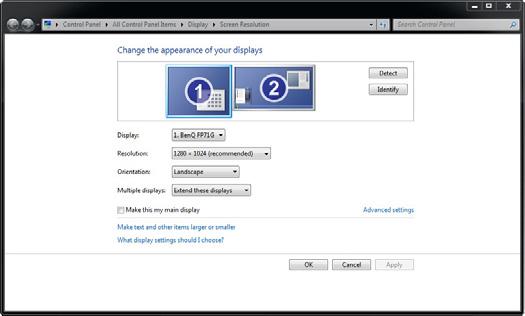 Figure 3 Screen Resolution: Choose from advanced options such as