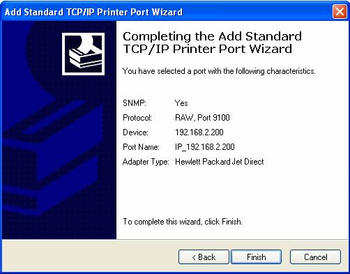 The next step in the printer installation process requires selecting a device driver.