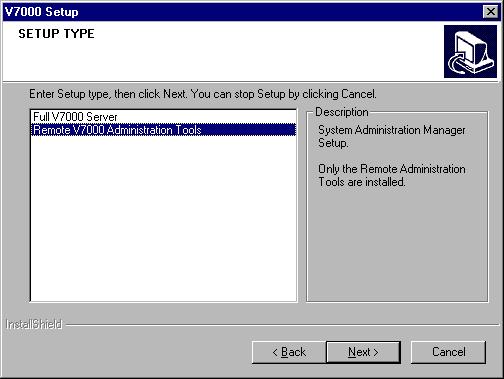 V7000 Software Installation and Activation Guide 4.2 Setup Select Remote V7000 Administration Tools to install the remote administration tools (Figure 4-1).