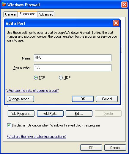 Installing the remote administration tools 4.6.1 Adding RPC Port Click Add Port option (Figure 4-6).