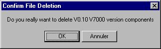 A Warning Message recalls the type of platform concerned by the uninstall process: Full V7000 Server (Figure 5-1) or remote administration tools (Figure 5-2).