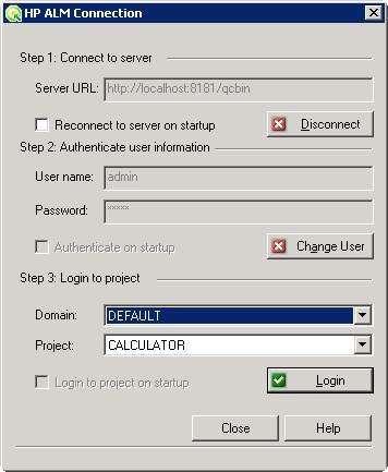 Step 6 : Once the URL is correct, the credentials dialog opens.