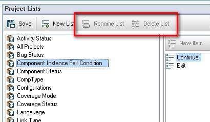 System defined lists Cannot be delete or renamed,