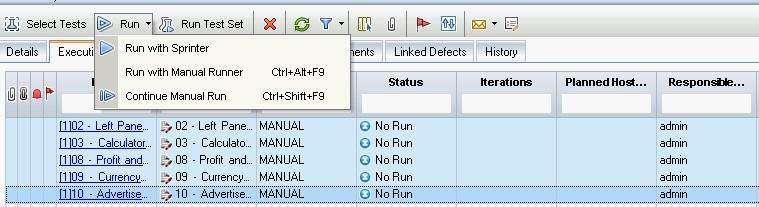Step 2 : The First Option, "Run with Sprinter" is used only when sprinter is installed.
