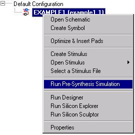then right clicking and selecting Run Pre-Synthesis Simulation (Figure 15).