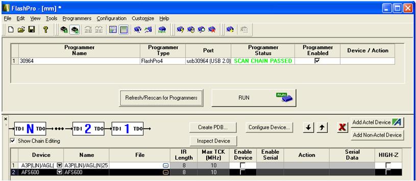 Figure 48 Select Programmer Popup Automatic chain construction starts.