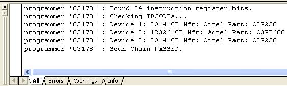 Figure 80 Scan Chain Order in the Log Window 7. Click the Configure Chain button. The Chain Configuration window appears (see figure below). Figure 81 Chain Configuration Window 8.