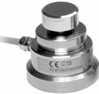 316 Accessories for Materials Testing Compression Only Reference Load Cell Series 18 10-5000 kn Very compact and low weight force transducer including force application adapters.