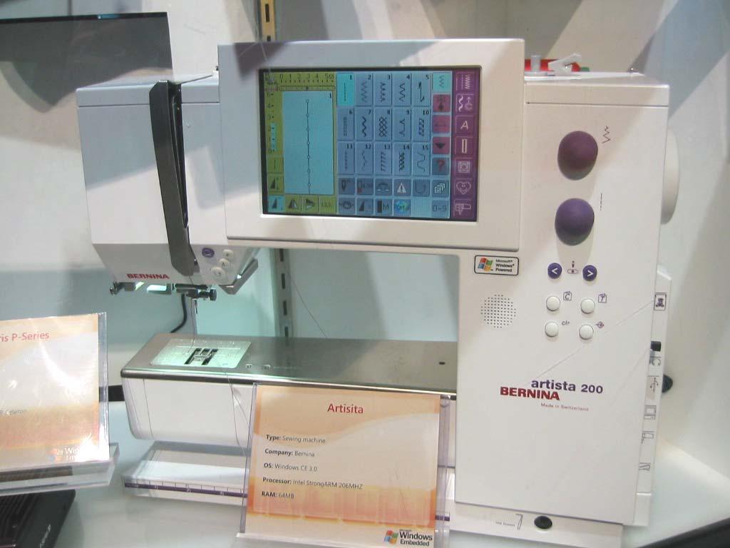 Examples of Embedded Systems Product: Bernina Artista 200 Sewing Machine