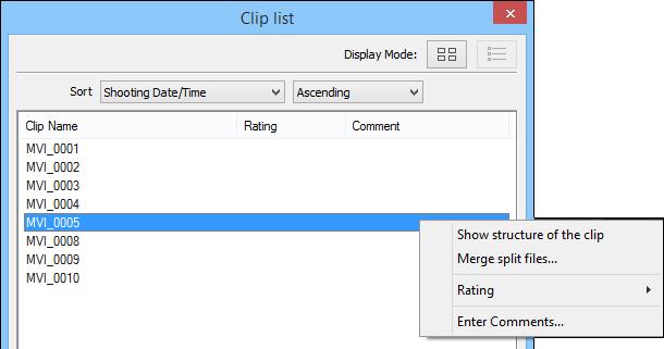 Merging and Movie Files 1D C 1D X Mk II 5DS/5DS R 7D Mk II You can use this function to merge multiple movie files that were split by a camera, which are then saved as a single file.
