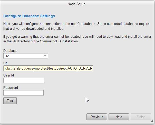 The next screen allows you to specify the connection information for the Root or Server Database. Database The type of database (SQLServer, Oracle, MySQL, etc.