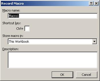 Visual Basic stores each macro in a new module attached to a workbook. 1. Select Developer tab, Code Group, Record Macros 2. Perform the following action in the Record Macro dialog box.