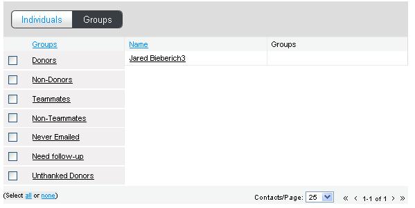 How to use Groups: The Contact list can be difficult to handle, especially if you have years of contacts or a lot of contacts entered without email addresses.